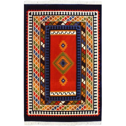 فرش ماشینی ستاره کویر یزد کد 220 زمینه سورمه ای
