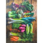 فرش ماشینی چاپی مدل آشپزخانه طرح سبزیجات