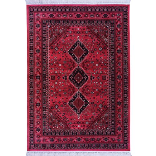 فرش ماشینی رادین اصفهان طرح بلوچ 5 رنگ زمینه اناری