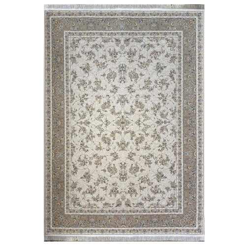 فرش ماشینی ستاره کوروش کاشان طرح افشان مهرسا زمینه کرم