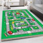 فرش پارچه ای مدل ضد حساسیت طرح اتاق کودک