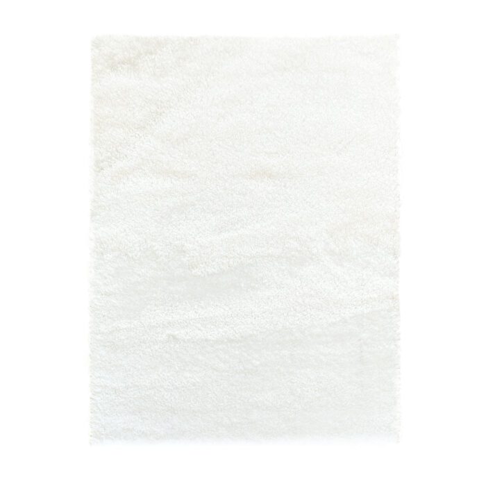 فرش ماشینی مدل شگی تری دی کد 100156 زمینه سفید