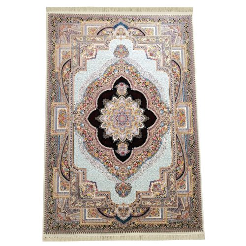 فرش ماشینی ستاره کویر راوند کد 1326 زمینه کرم